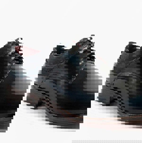 Goor HARVEY Mens Hi-Shine Gibson Shoes Navy