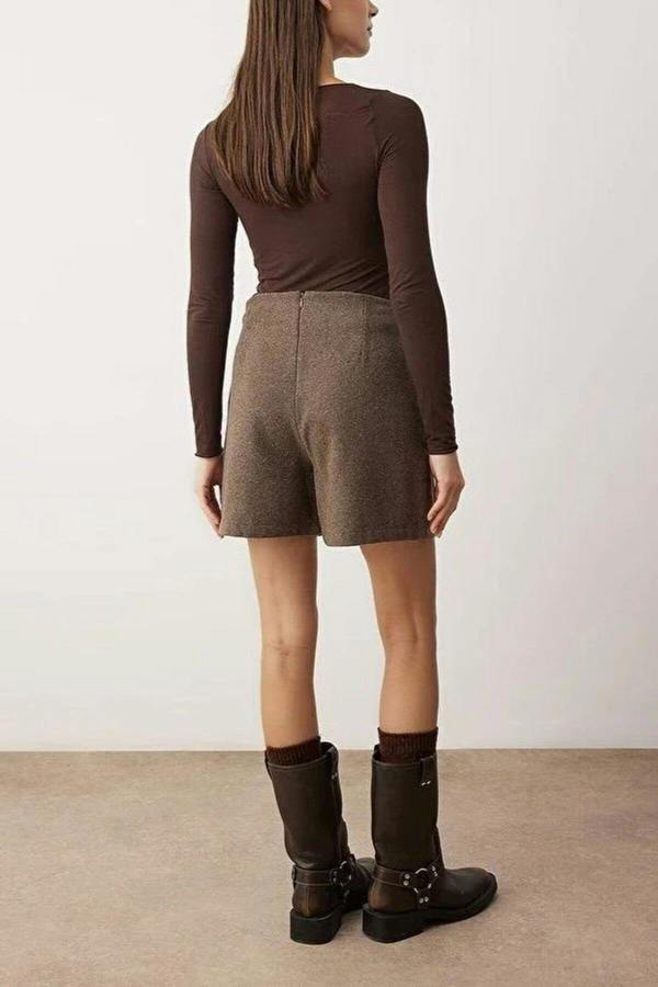WOVCOR Cashmere Belt Buckle Short
