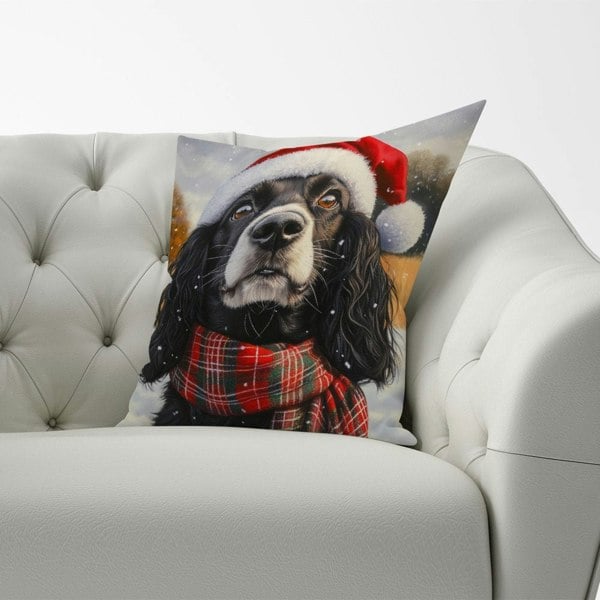 Warren Reed Christmas Cocker Spaniel Cushion