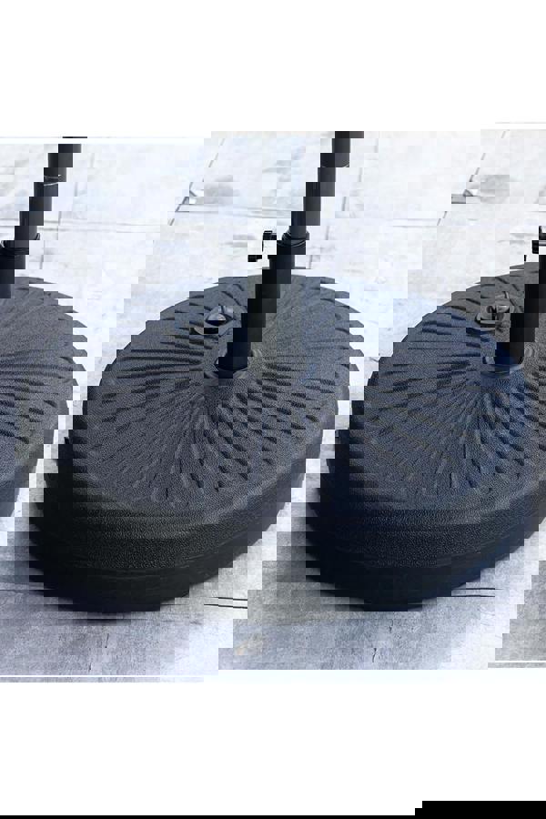 Living and Home 28KG Heavy-duty Outdoor Portable Cantilever Umbrella Stand - 38/48mm Water and Sand Fillable Round Garden Parasol Base & Weight Stand