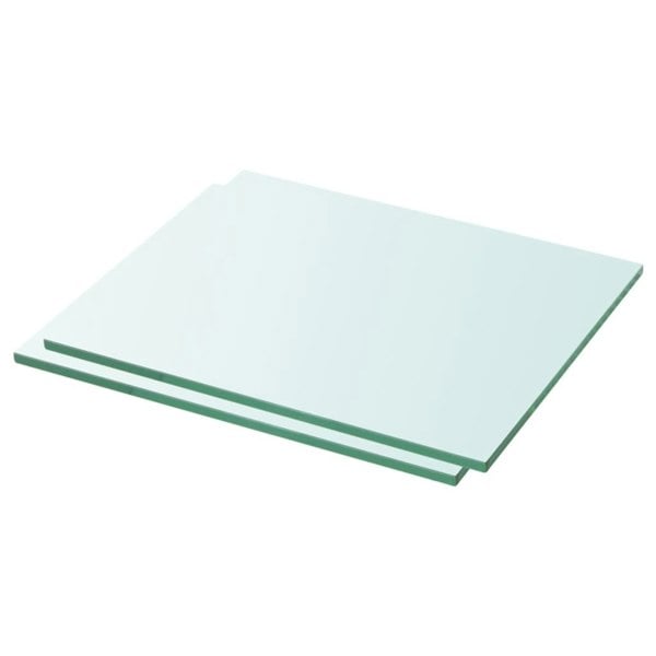 Berkfield Shelves 2 pcs Panel Glass Clear 30x20 cm