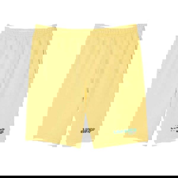 Lacoste Mens Fleece Printed Washed Shorts - Yellow