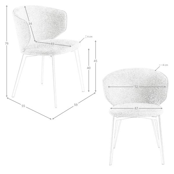 Angel Cerdá Brown marbled fabric chair 4240