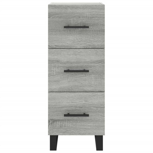 Berkfield Highboard Grey Sonoma 34.5x34x180 cm Engineered Wood