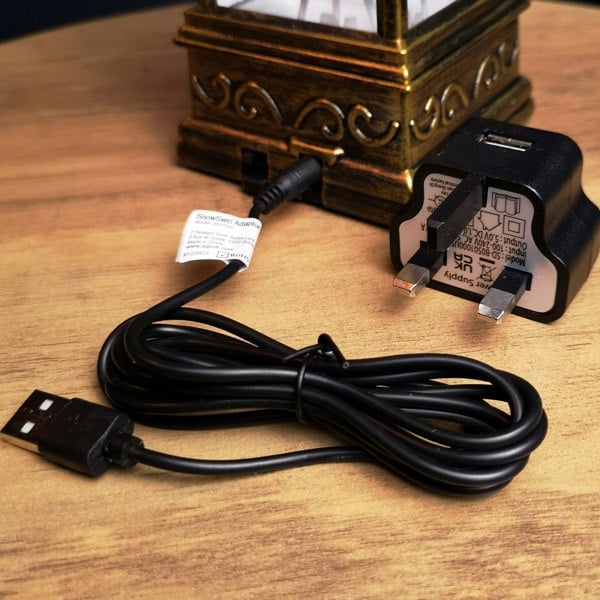 Samuel Alexander 1.5m Black USB Adaptor Plug for Christmas SnowSwirl Decorations