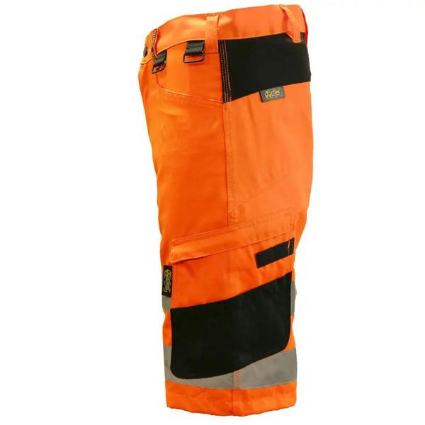 Slim Fit Stretch Work Shorts with Removable Holster Pockets - Hi-Vis Trousers