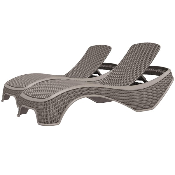 Centurion Supports MALDIVES Grey Prestigious Outdoor Rattan-Style Adjustable Sun Lounger Pair