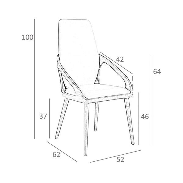 Angel Cerdá Cream Leatherette Chair 4066