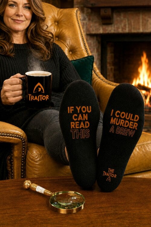Kimm and Miller The Traitors Heat Reveal Mug and Socks Gift Set