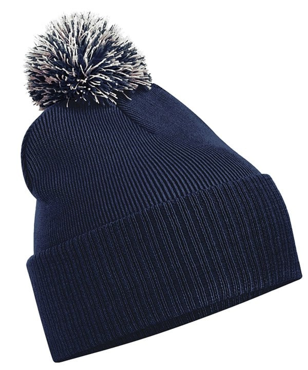Beechfield Unisex Beechfield Snowstar Rib Knit Acrylic Pom Beanie {BC450}