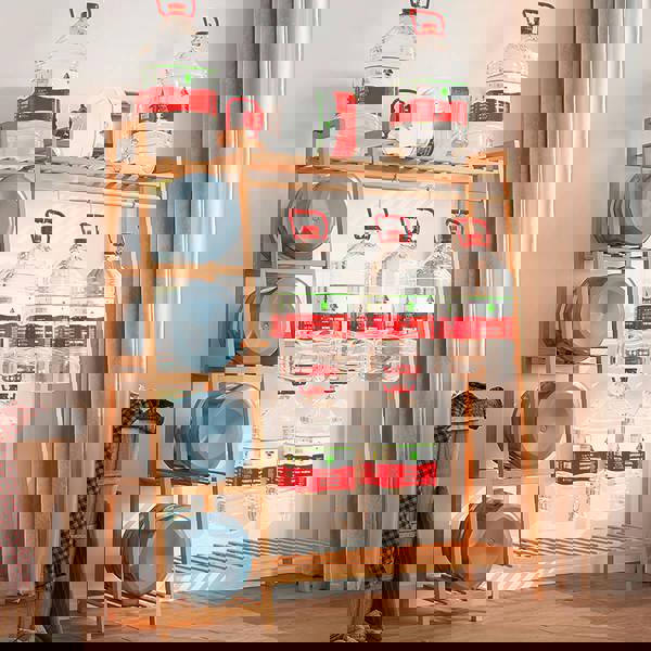 Living and Home Multi-Functional Bamboo Garment Clothes Rack 7-Tier Storage Shelf Coat Hanging Rack