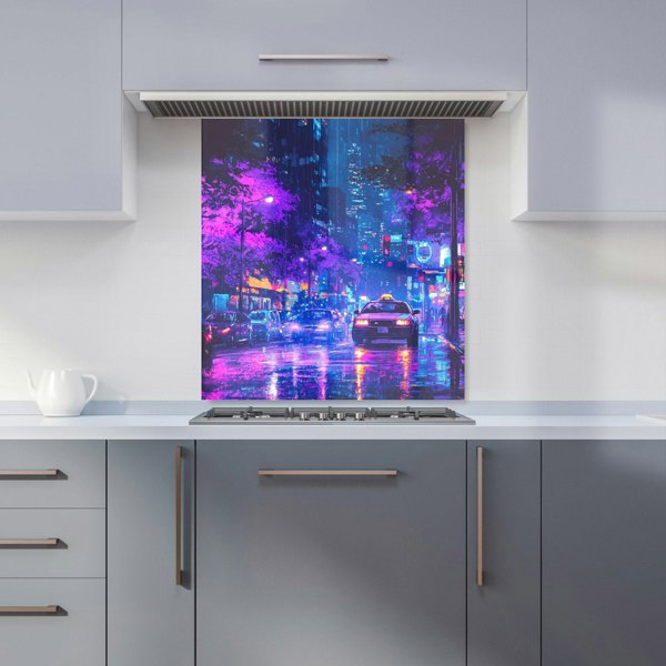 Warren Reed Digital Art Urban City Streets Glass Kitchen Splashback - 00036