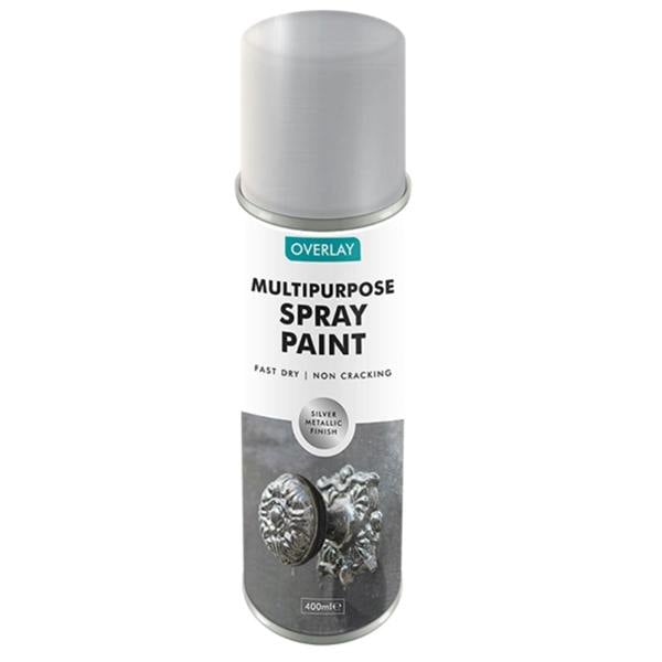 Overlay Silver Metallic 400ml Professional Spray Paint