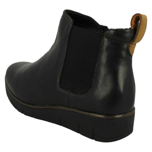 Padders Ladies Padders Wide Fitting Wedge Heeled Ankle Boots Rowen