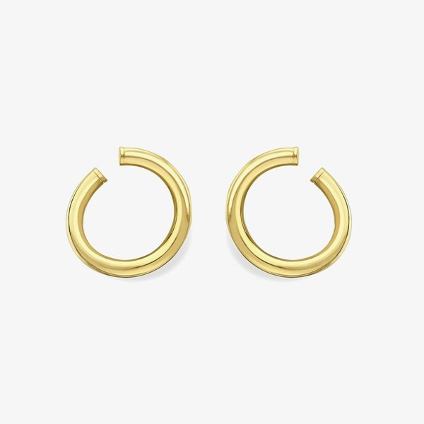 T. H. Baker 9ct Yellow Gold Half Twist Hoop Earrings 120525147598