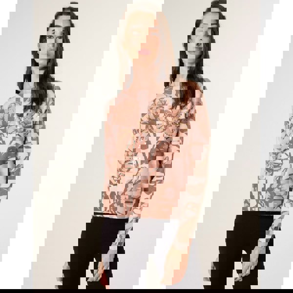 Blue Vanilla Flower Sequin Detailed Jumper