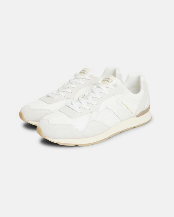 Tommy Hilfiger TH Core Mix Mens Trainers - Ecru