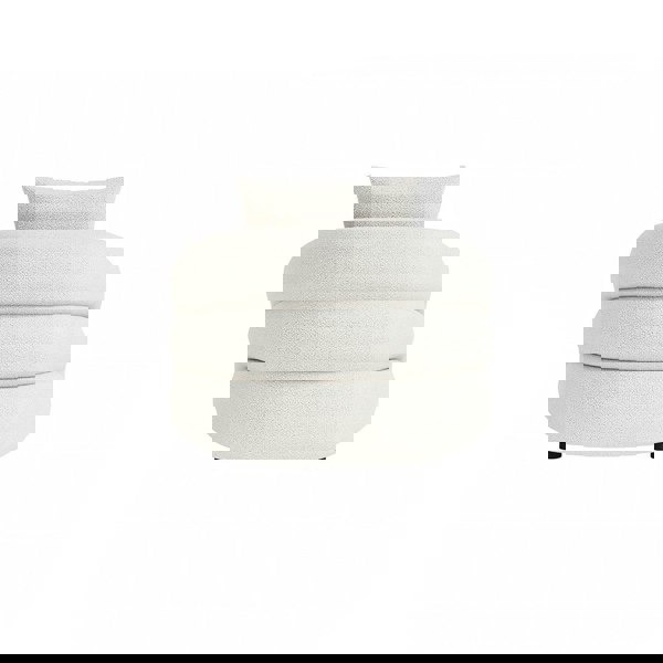 Weilai Concept Sadiq Armchair With Cushion, White Boucle