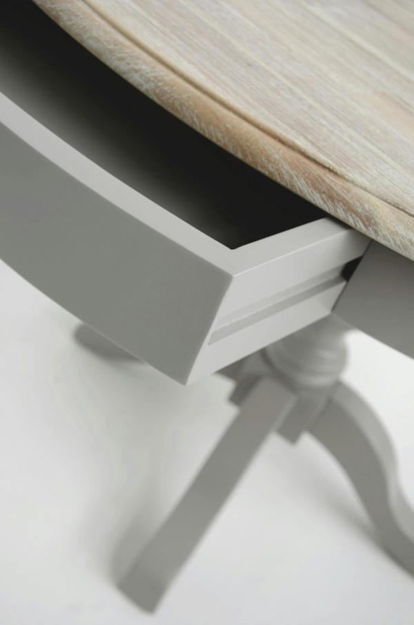 Statement Furniture Florence Large Pedestal Dining Table with Hidden Drawers 120cm