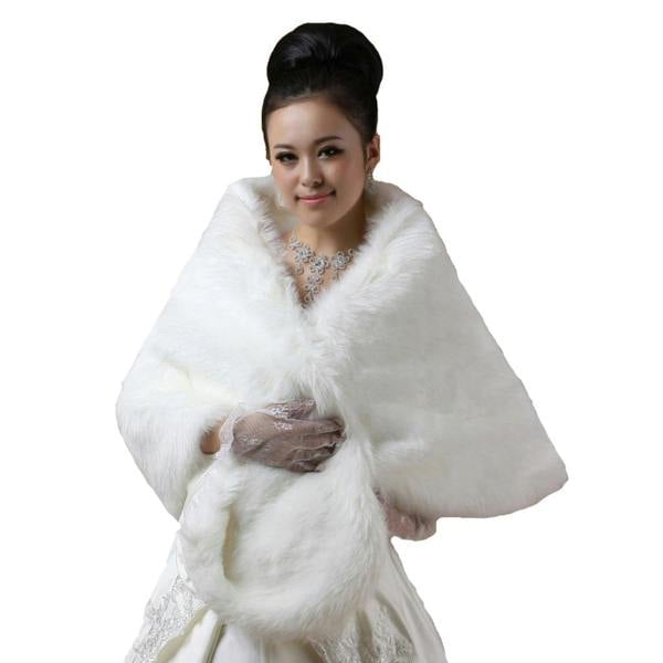 Cinda Ladies Faux Fur Bolero Shrug Shawl