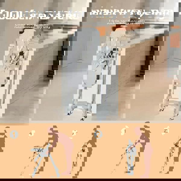 Dekko Baby High Chair 4 in1 Foldable Toddler Feeding Table Adjustable Portable