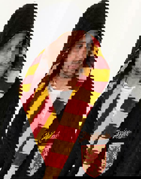 Harry Potter Unisex Black Gryffindor Hooded Bathrobe