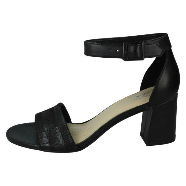 Clarks Ladies Clarks Heeled Ankle Strap Sandals Jocelynne Cam