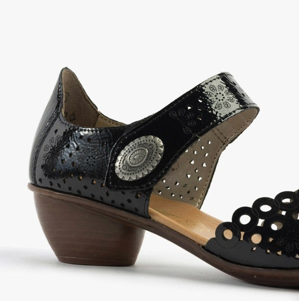 Rieker 43753-02 Womens Shoes - Patent Black