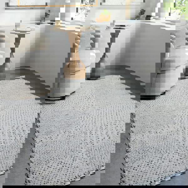 Livabliss Galey Alix Architect-Modern Ivory Black Graphic High Pile Rug