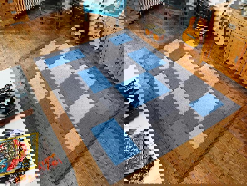 Smart Living Havana Carved Rug - Dark Grey Blue