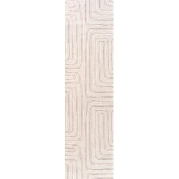 Rectangular tile with wavy line pattern on a white background