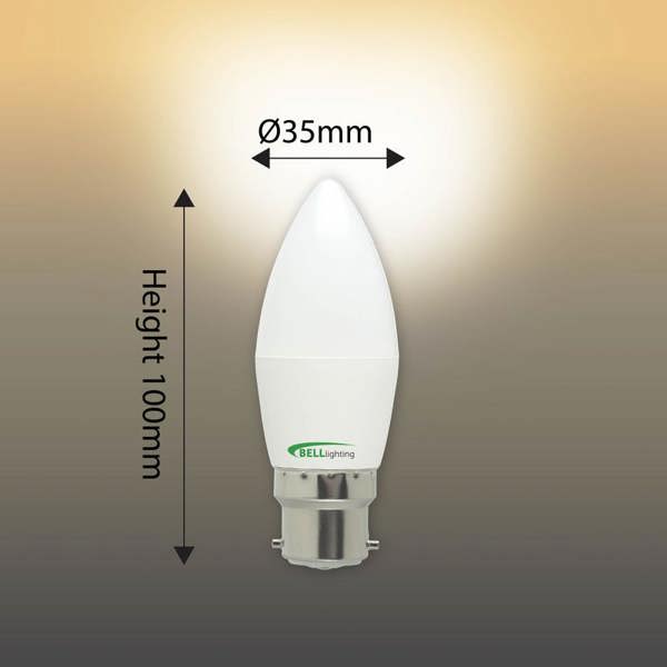 BELL Lighting B22 Bayonet LED Candle 4.7W Energy Saving Light Bulbs