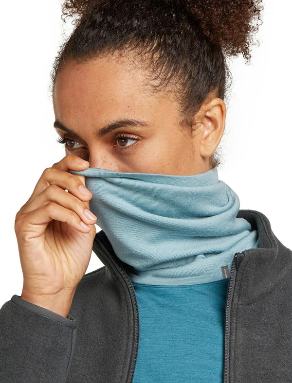 Icebreaker 260GSM "Apex" Merino Wool Chute Neck Gaiter (IC-103458) - Hydra Teal Blue