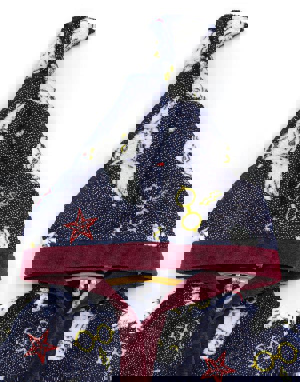 Harry Potter Girls Blue Hedwig All-Over Print Bathrobe