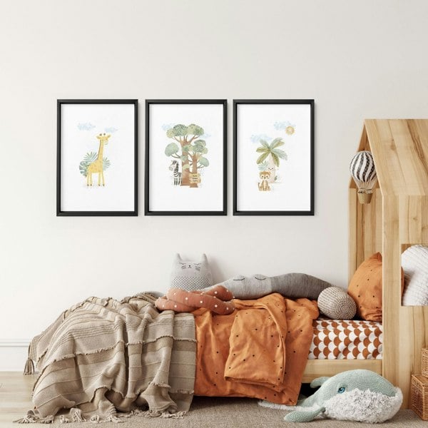 Giraffe Nursery | Set of 3 wall art prints