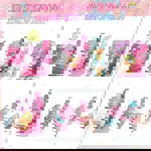 deAO Toys 2-in-1 Color Changing Dessert Maker Playset