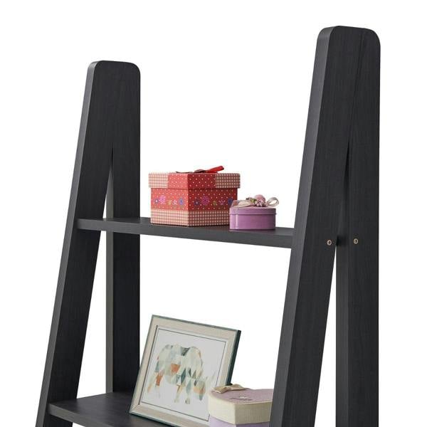 Timber Art Design Riva Retro 5 Tier Ladder Bookcase Display Shelf Unit