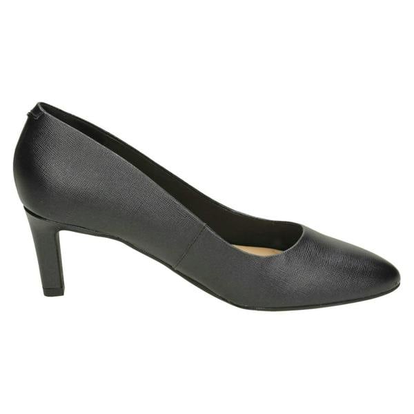 Clarks Ladies Clarks Textured Court Shoes Calla Rose