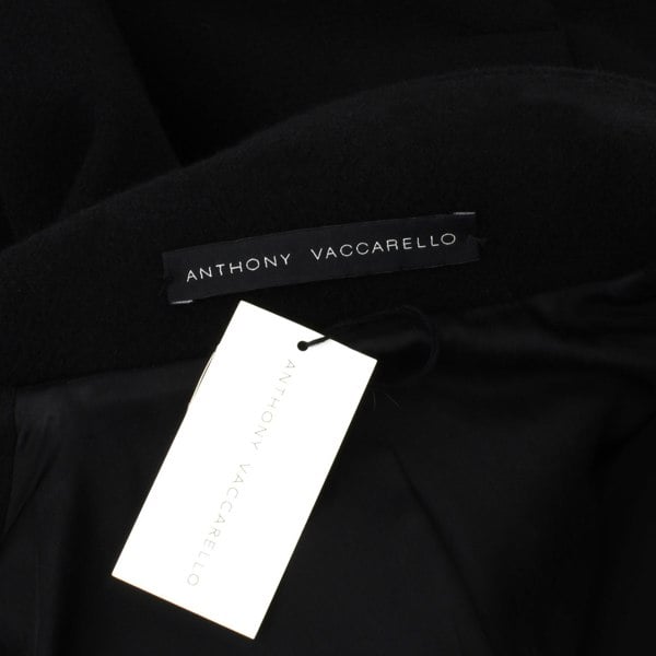 Anthony Vaccarello luxurious coat in heavyweight felted virgin wool