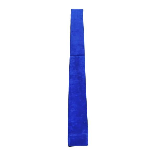 Blue folded balance beam storage style cover with padded end