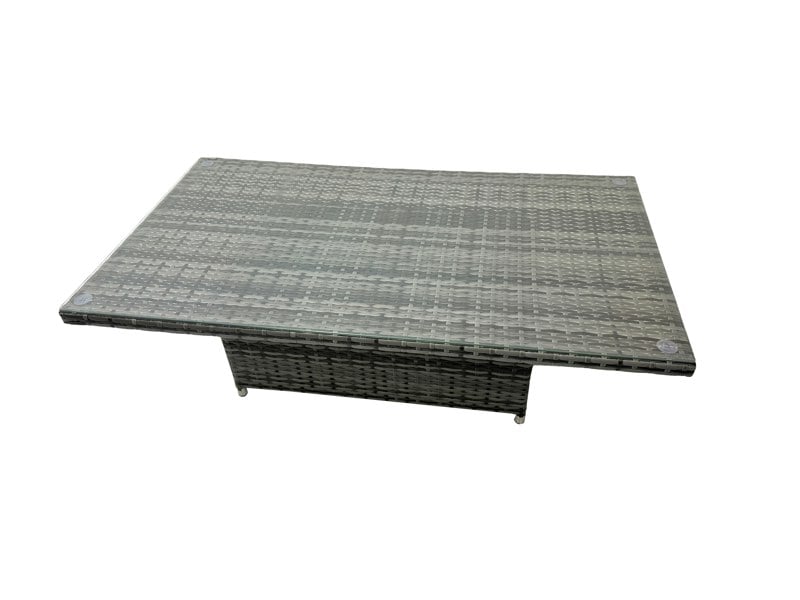 Fimous 11 Seat Rattan Outdoor Patio Height Adjustable Rising Lifting Table Corner Sofa Set with 3 Stool 2 Chairs for Garden Backyard Dark Grey Mixed