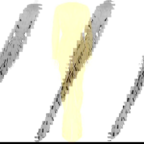 Layeur luxurious draped grecian style maxi dress in a matt gold tone