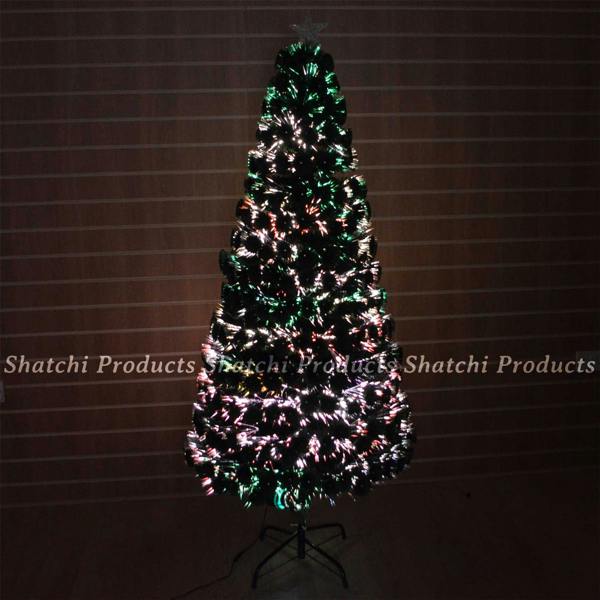 5ft LED Fibre Optic Christmas Tree, Multi Colour Changing with Effects, Green PVC image 7