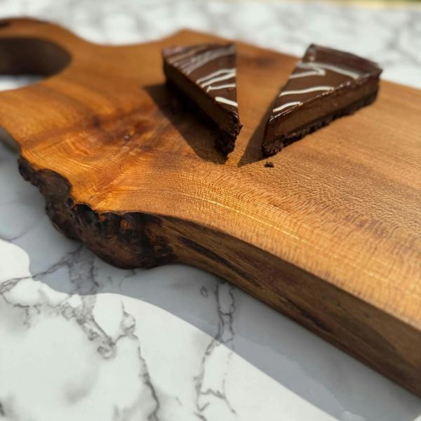 Giraffes & Craftz Thick Elm paddle Board - Live Edge Elm Cutting Board And Serving Board