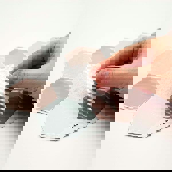 Honey  Hexa Brown Glossy 3D Tile Stickers 30.5 x 15.4cm  (12 x 6 in) - 12 pcs in a pack