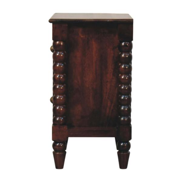 Artisan Furniture Solid Wood Spindle Winewood Nightstand