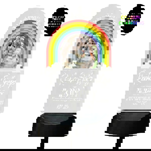 Personalised Memento Company Personalised Rainbow Bridge Pet Memorial Outdoor Solar Light