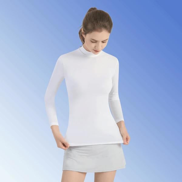 Anniou Women's Golf UV Protection Shirt - white