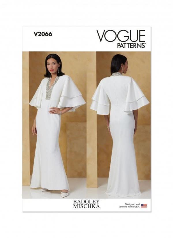 Vogue Sewing Pattern 2066, Dresses for Women, H5 (6-8-10-12-14) - Advanced