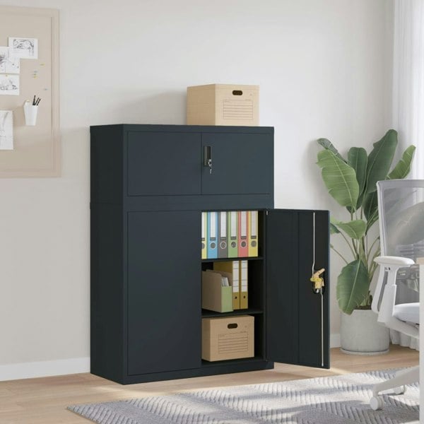 Berkfield File Cabinet Anthracite 90x40x130 cm Steel